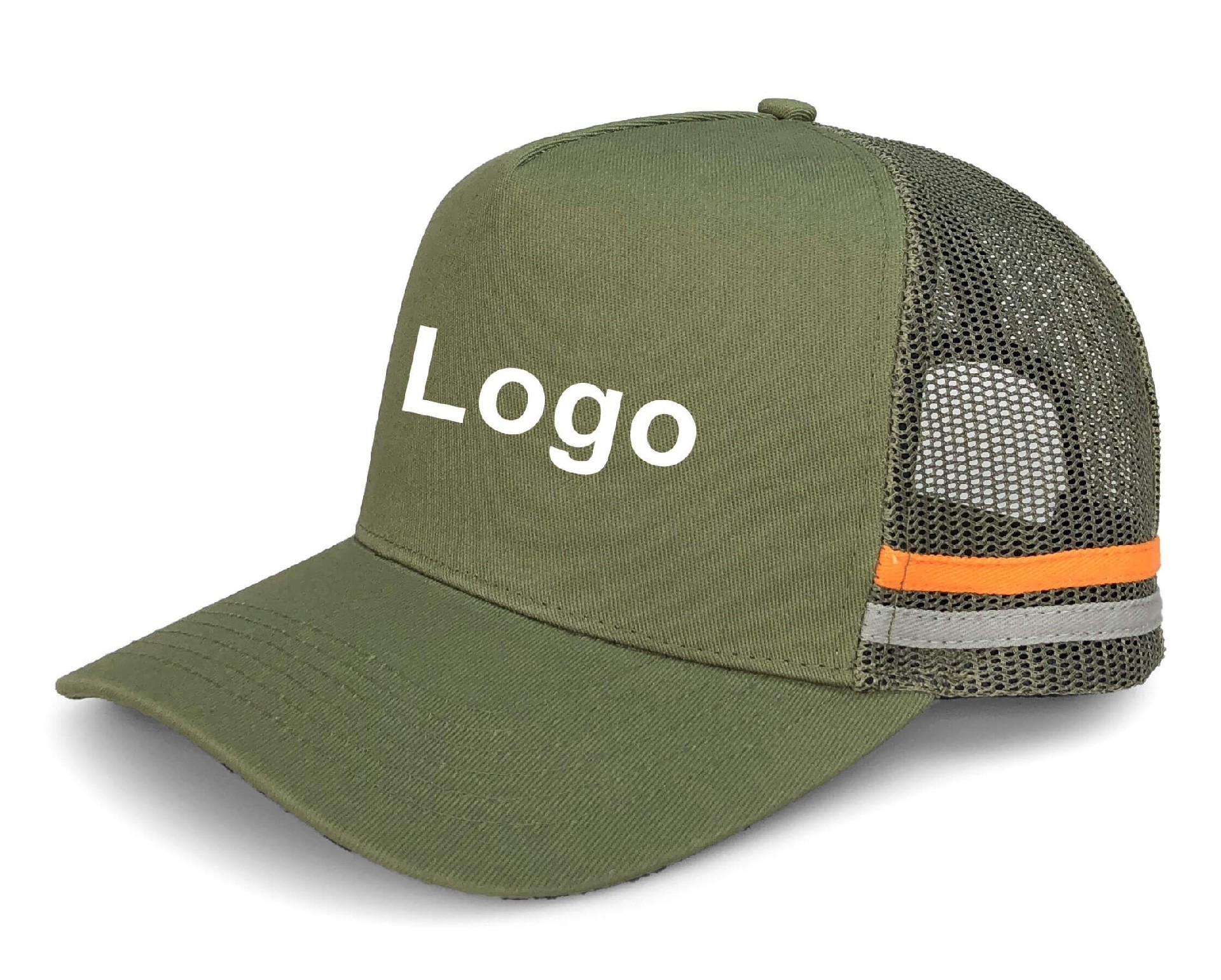 CTC-3017(Wholesale Army Green 5 panel Mesh Trucker Hats Blank Australian Country Trucker Caps Supplier)