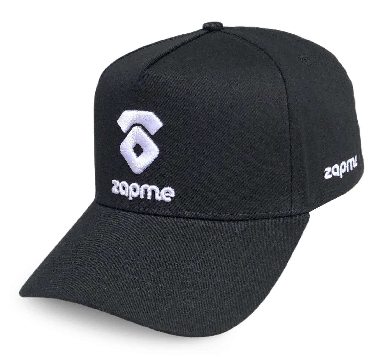 CMC-1150 ( Custom 3D Embroidery Logo 5 Panel Black A Frame Baseball Cap Hats Manufacturer)